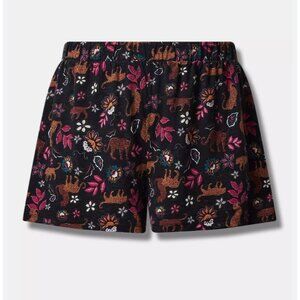 Torrid Slub Tiger Leaves Sleep Shorts NWT 2X